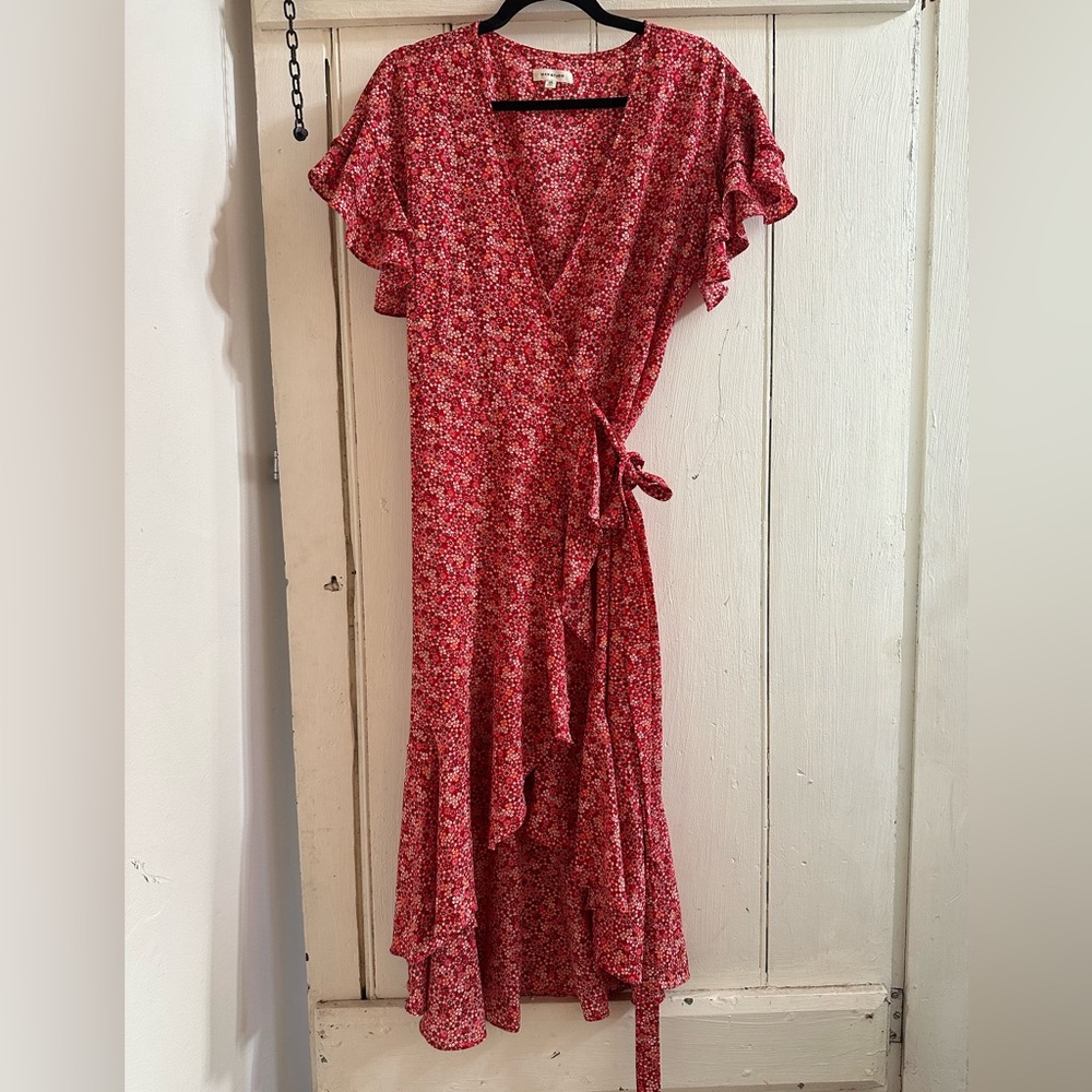 Max Studio floral wrap dress size Xs